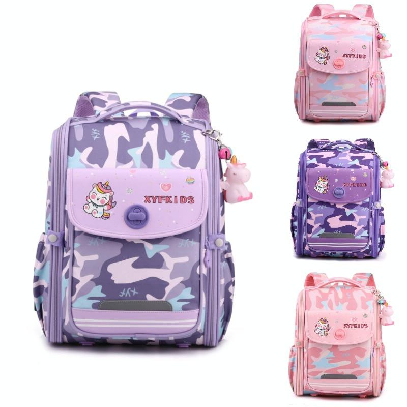 Double School Backpack for Girls - Beautiful Purple