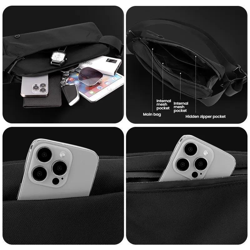 Men Cycling Chest Bag Casual Messenger Pack - Army Green