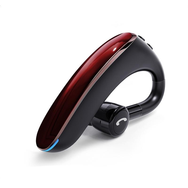 180 Degree Rotating Wireless Bluetooth Car Handsfree Earphones - Red