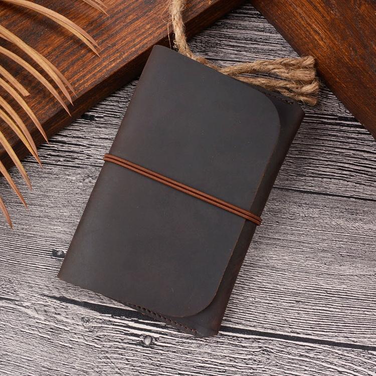 Retro Passport Wallet For Travel Crazy Horse Skin - Ink Green