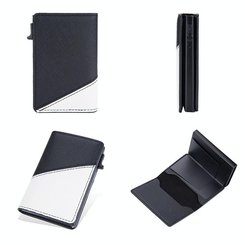 Anti-theft Rfid Leather Wallet - Secure Design - Coffee