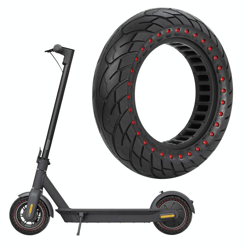 10 Inflatable Honeycomb Solid Run-flat Tire Electric Scooter - 36Mm Slot Red