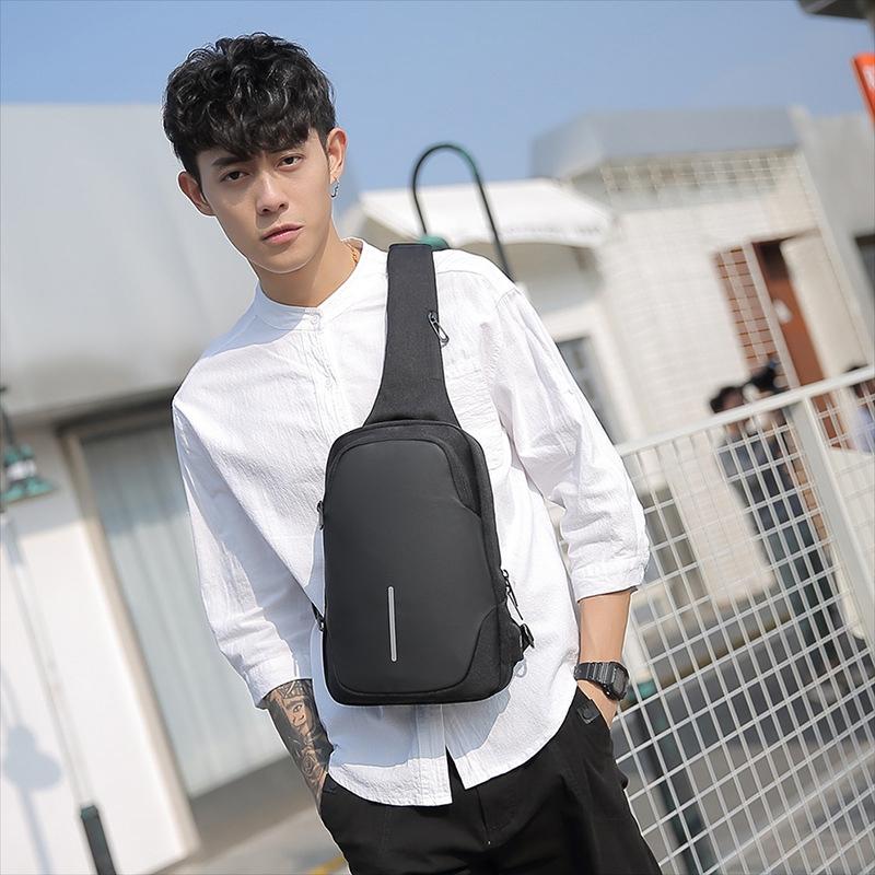Secure Multi Layer Chest Bag For Outdoor Cycling - Dark Grey