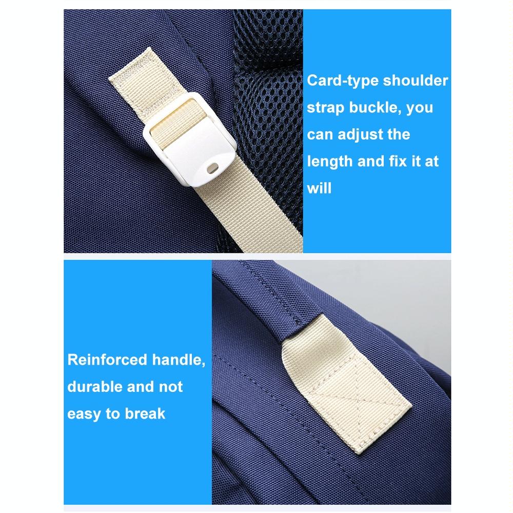 Lightweight Canvas Backpack - Compact and Durable - Light Blue 2