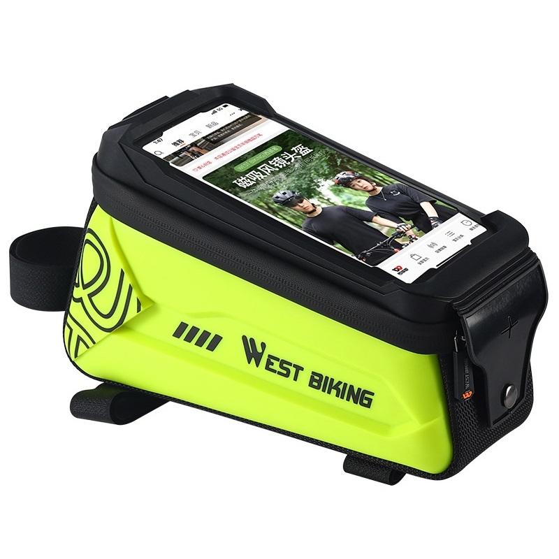 2.5L Hard Shell Bike Phone Bag - Fluorescent Yellow