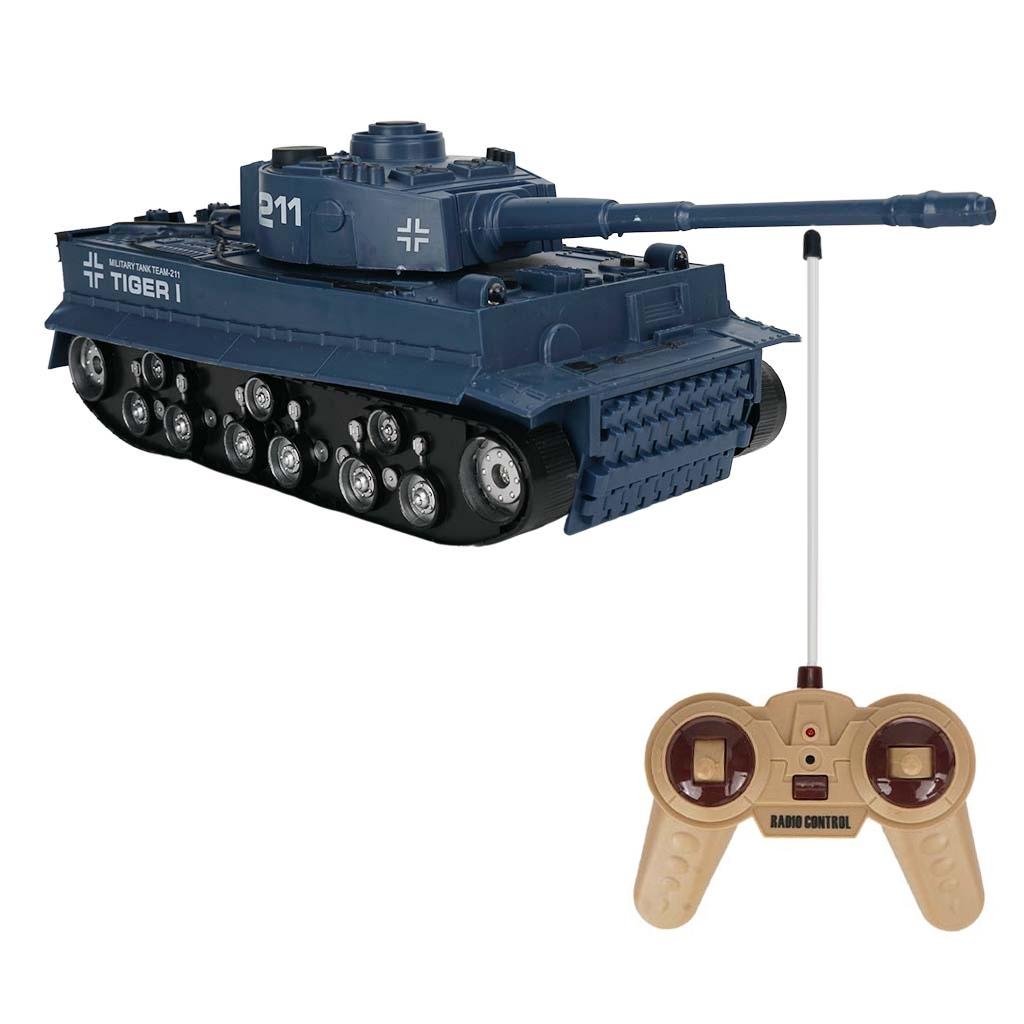 1 32 Four-way Rc Tank with Remote Control - Yellow