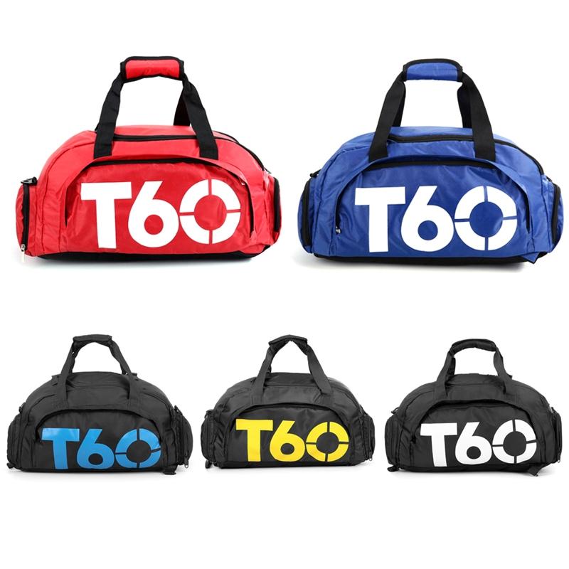 Waterproof Fitness Backpack For Swimming And Travel - Simple Black Bottom Blue Word