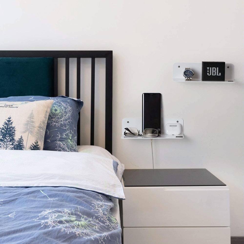 Set of 2 Wall Mounts for Speakers and Surveillance Cameras - White