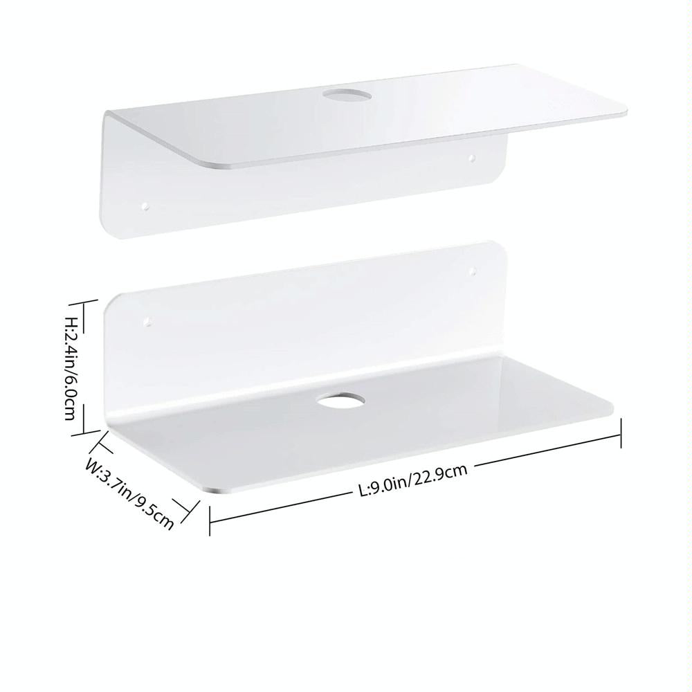 Set of 2 Wall Mounts for Speakers and Surveillance Cameras - White