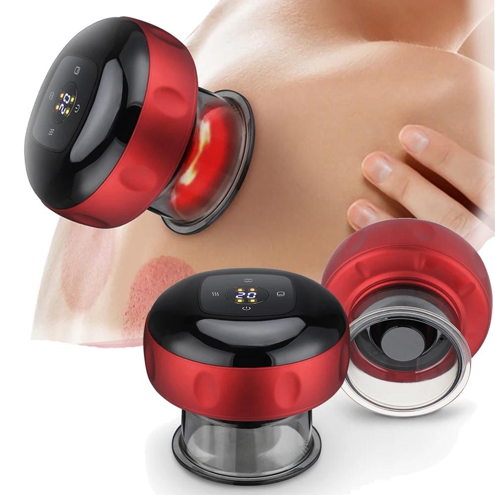 12-Speed Cupping Massager Set With 3 Cups - Black