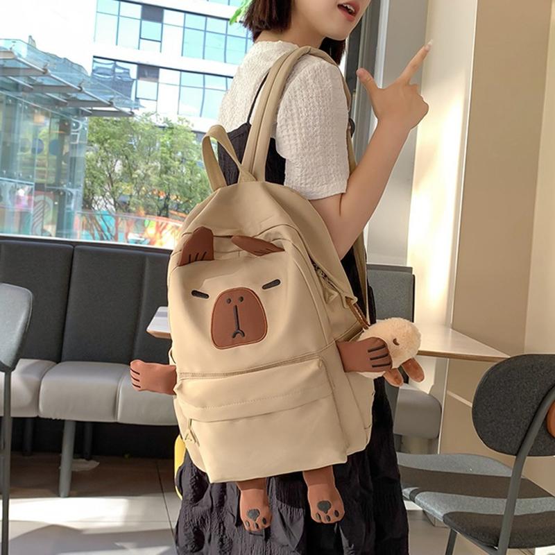 Versatile Large Capacity Backpack For Students - White