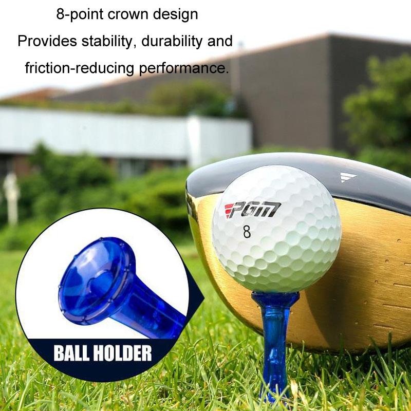 20-pack Golf Ball Tees - Durable 8-point Crown Tip for Competition - Anti-hitting - Blue