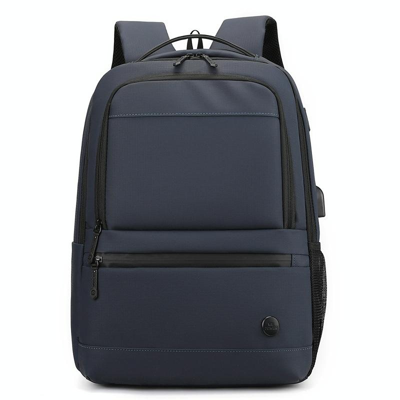 Men Usb Backpack with Charging Port - Dark Blue