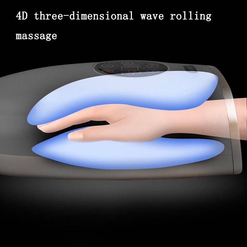 Hand Finger Joint Massager Wrist Palm Physiotherapy Mouse Meridian Acupoint Plug Amber Gold - Rose Red