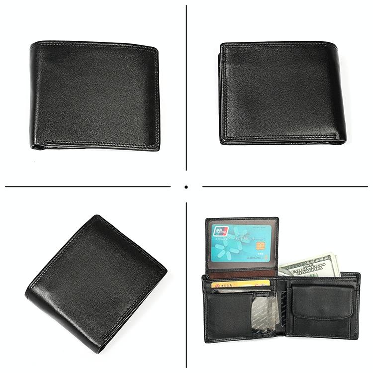 Leather Rfid Wallet with Card Slots for Men - 8020 Coffee