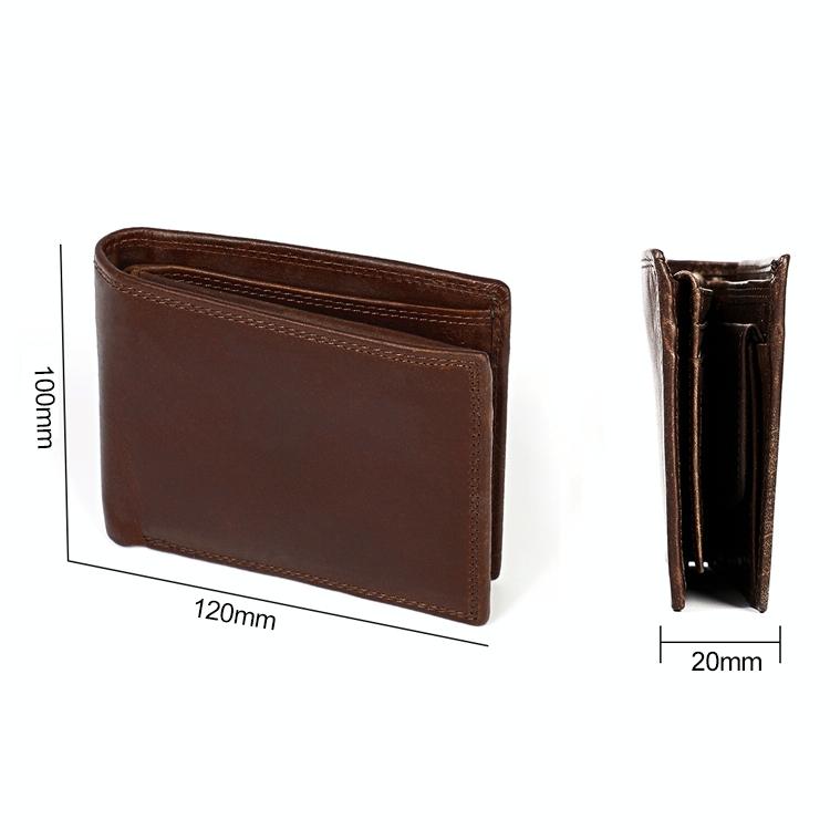 Leather Rfid Wallet with Card Slots for Men - 8020 Coffee
