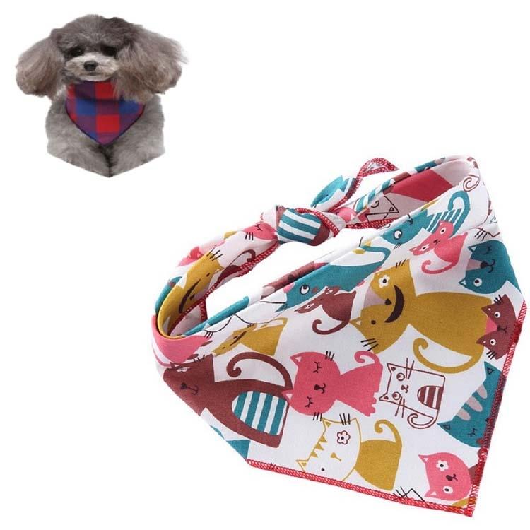 Cotton Cartoon Print Pet Saliva Towel - Size L 73X50X50Cm - Sjj31 Colour Cat