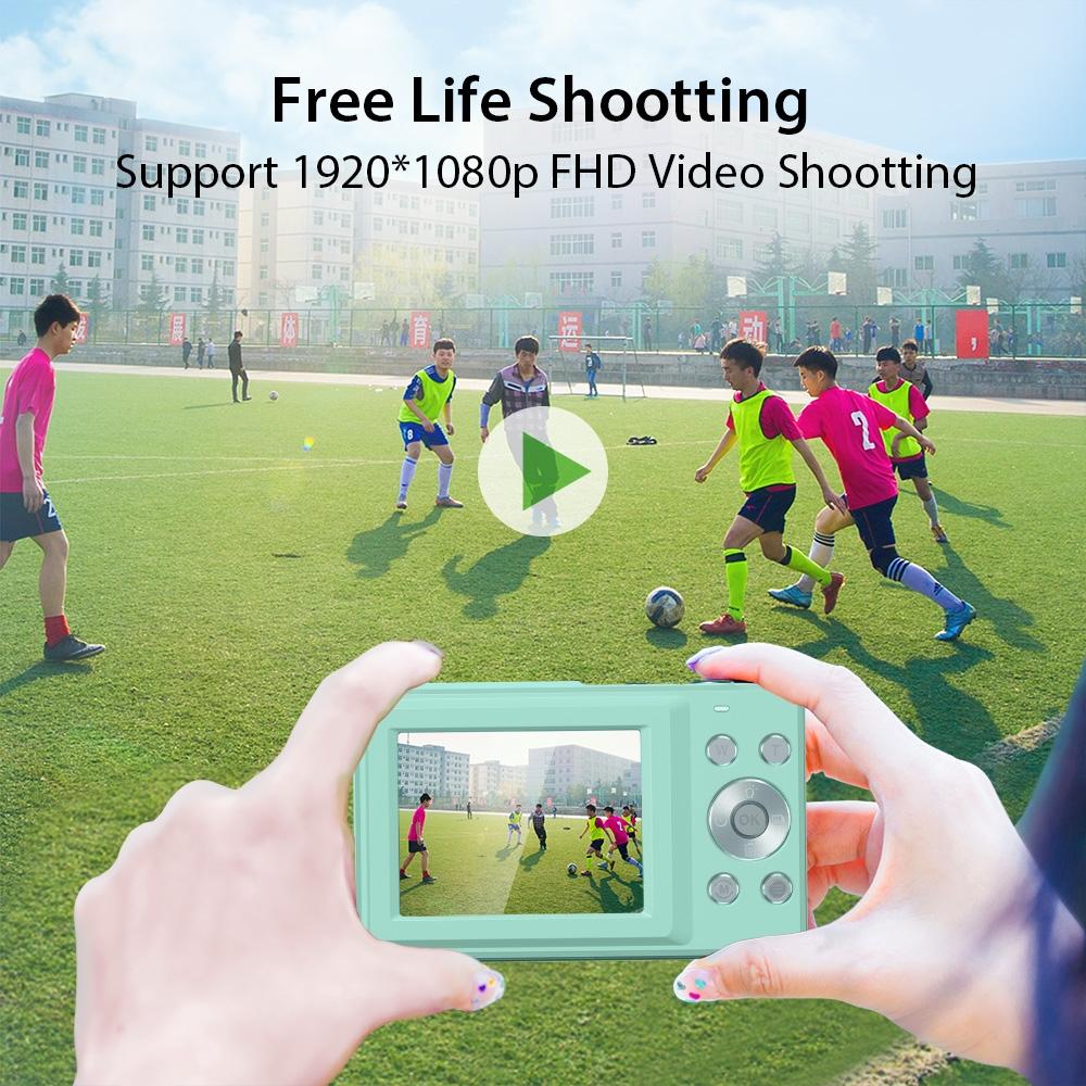 Mini Children Photography Camera - 2.4-inch Hd 16x Zoom - Green+32G