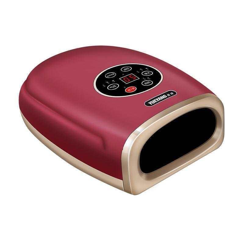 Hand Finger Joint Massager Wrist Palm Physiotherapy Mouse Meridian Acupoint Charging Amber Gold - Rose Red