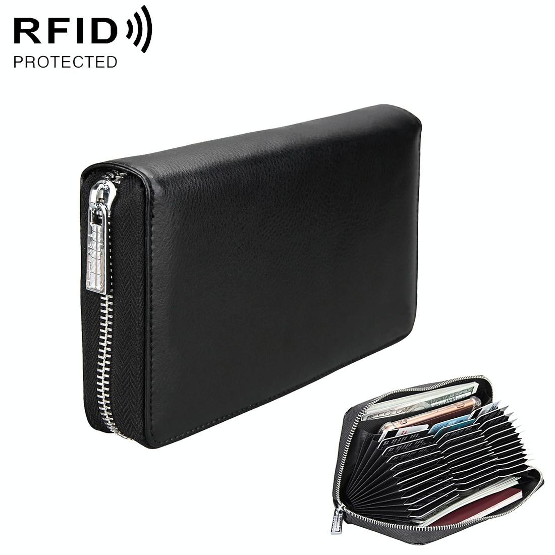 Leather Rfid Passport & Card Holder - Compact - Coffee