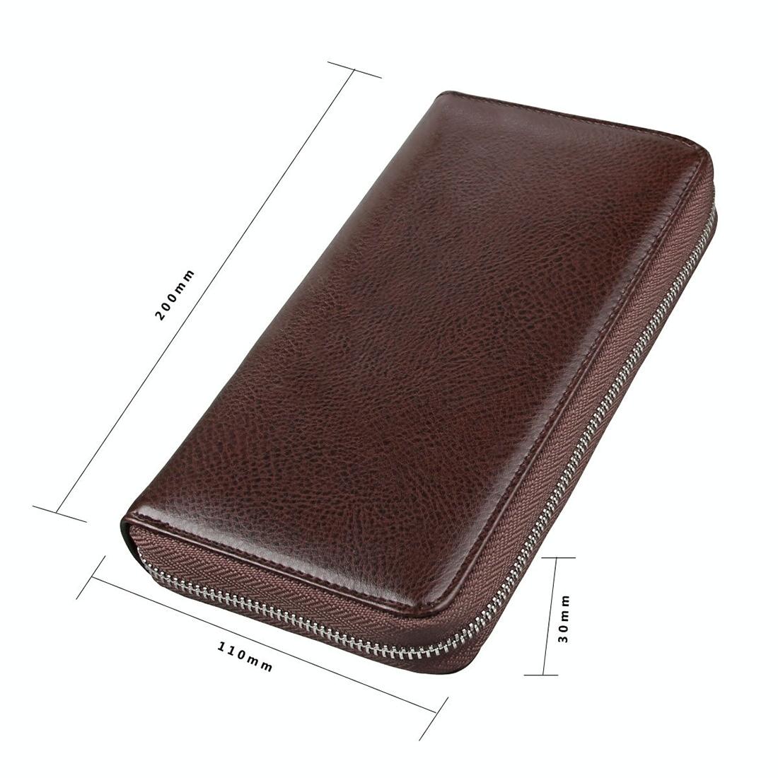 Leather Rfid Passport & Card Holder - Compact - Coffee