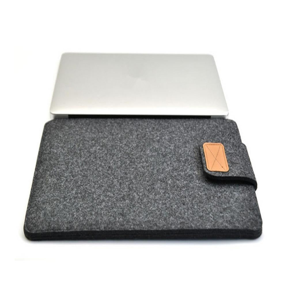 15 Inch Vertical Felt Laptop / Tablet Sleeve Bag - Dark Gray