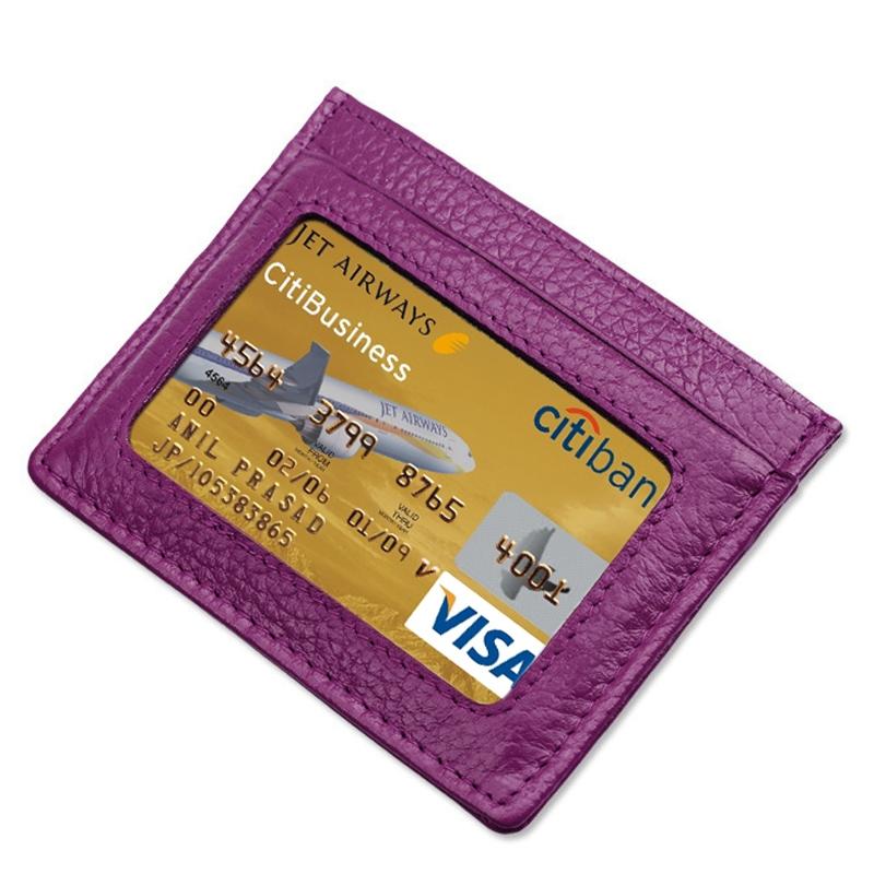 Leather Rfid Card Holder - Blocking - Coffee