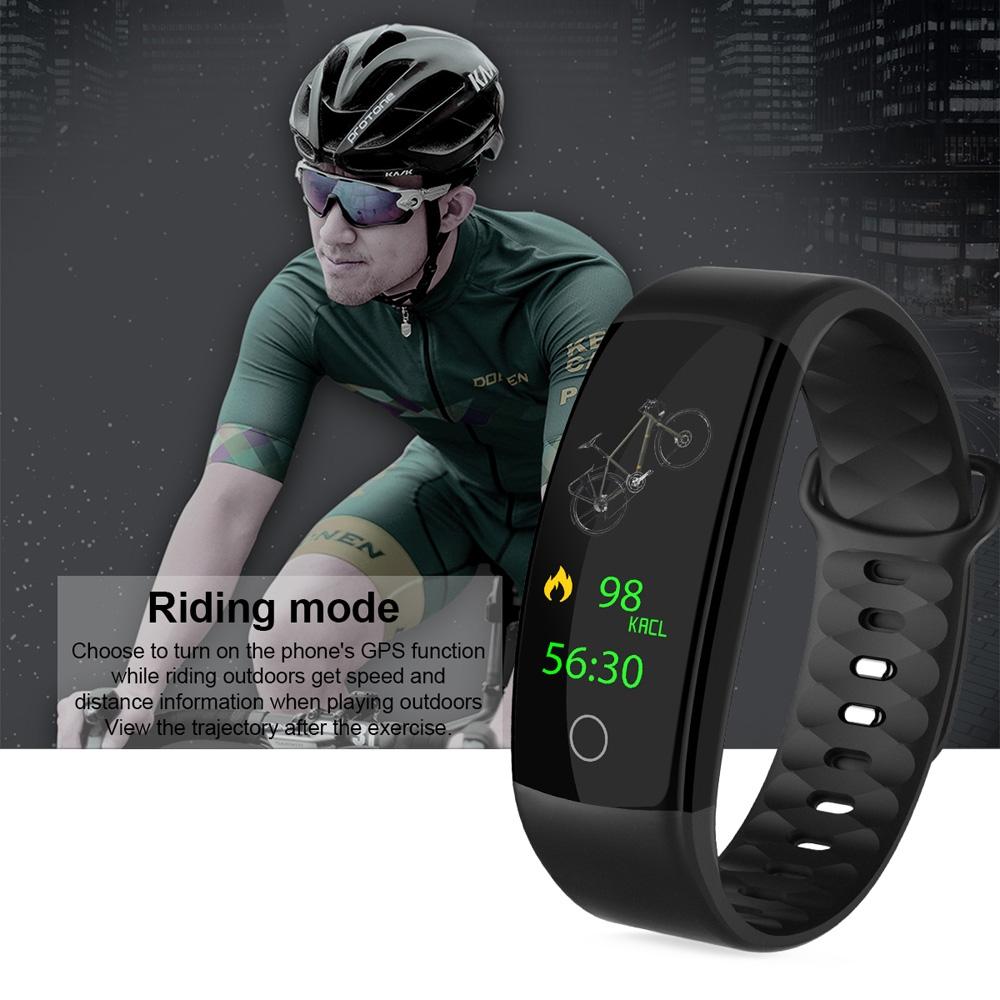 Waterproof Tft Smart Bracelet With Call / Heart / Sleep / Bp Monitoring And Sedentary Reminder - Coffee