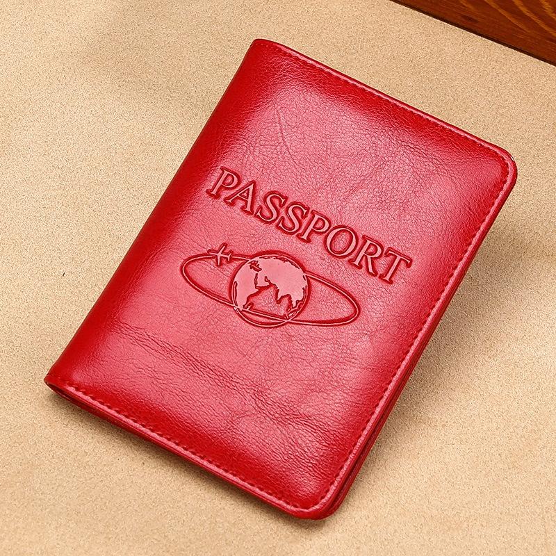 Leather Rfid Passport Holder - Compact and Secure - Coffee