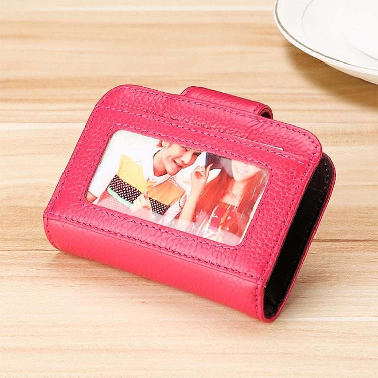 Women Cowhide Leather Rfid Wallet - Horizontal Design - Coffee