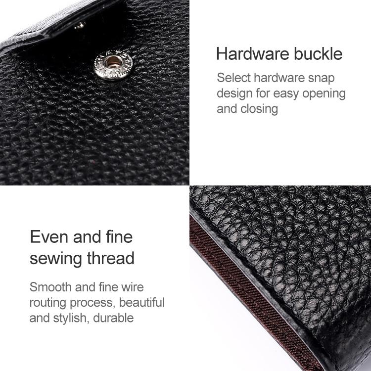 Women Cowhide Leather Rfid Wallet - Horizontal Design - Coffee