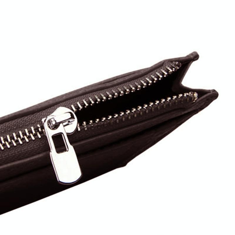 Leather Rfid Blocking Card Holder Wallet - 11x8x1.5cm - Coffee