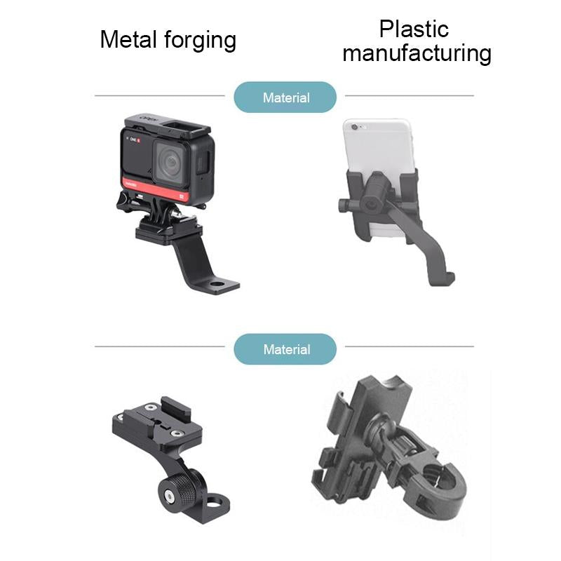 Universal Motorcycle Phone Bracket for Action Cameras - Cyan