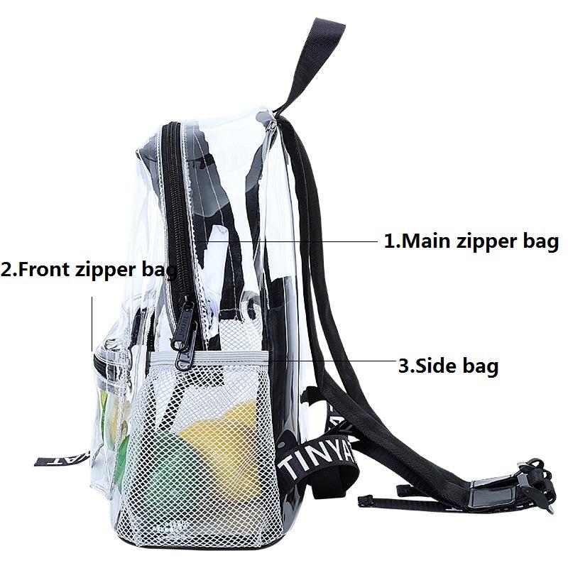 Women Waterproof Pvc Backpack - Transparent