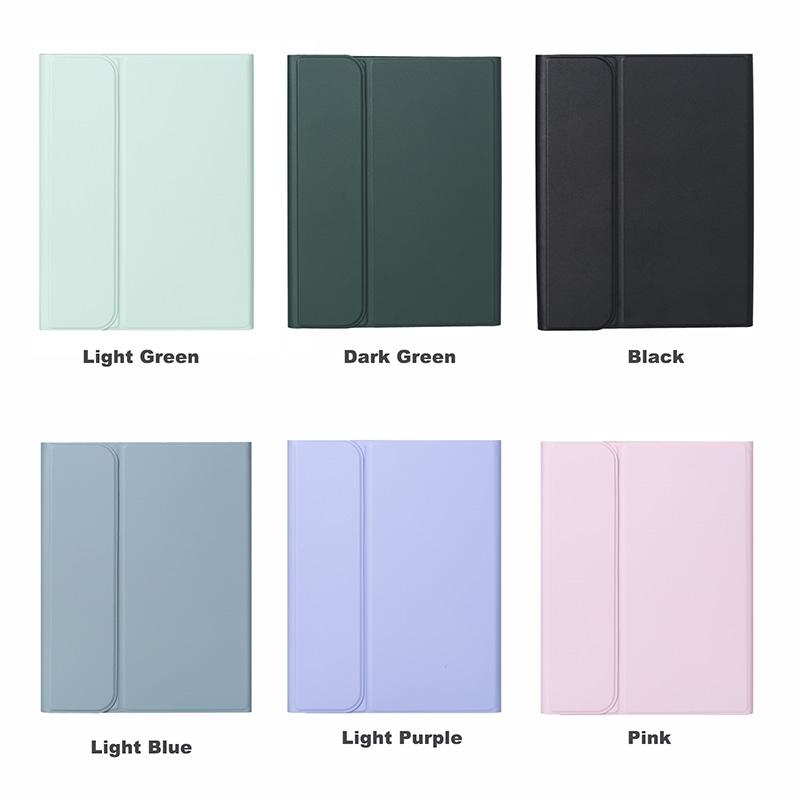 10.9 Ipad 10Th Gen 2022 Backlit Keyboard Case With Pen Slot - Bluetooth Leather - Light Green