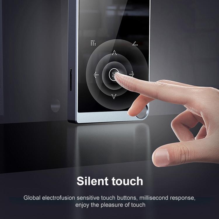 2.4 Inch Touch Mp4 / Mp3 Player 4Gb Memory E Book / Alarm / Timer No Bluetooth - Silver Grey