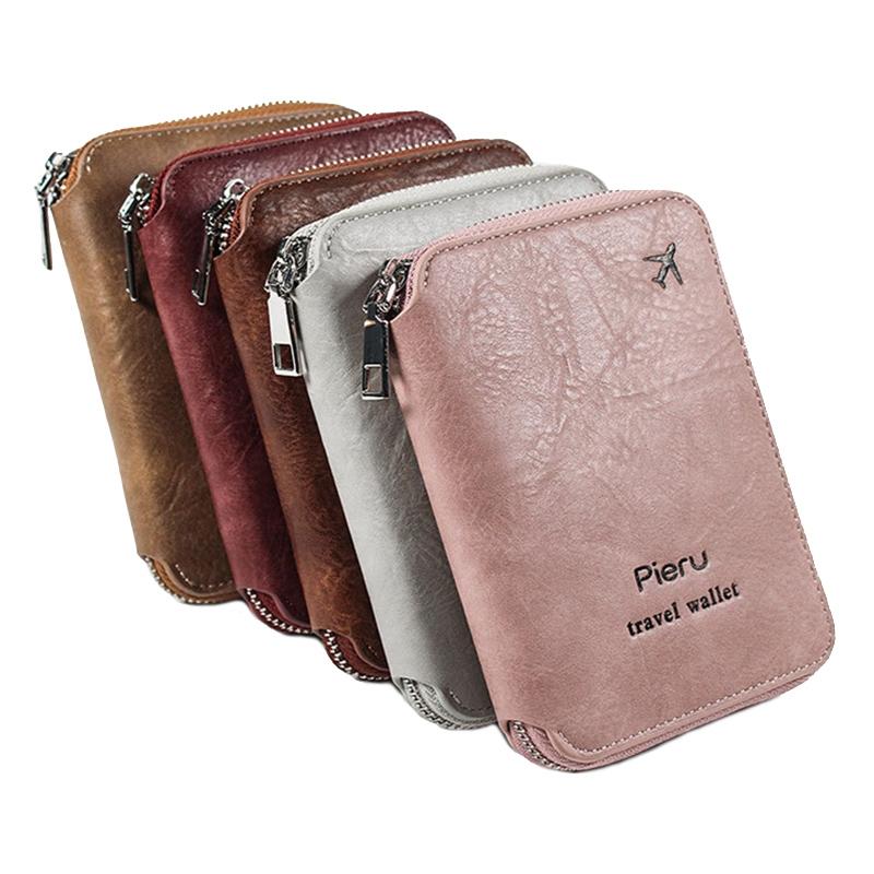 Rfid-blocking Travel Document Pouch - Coffee