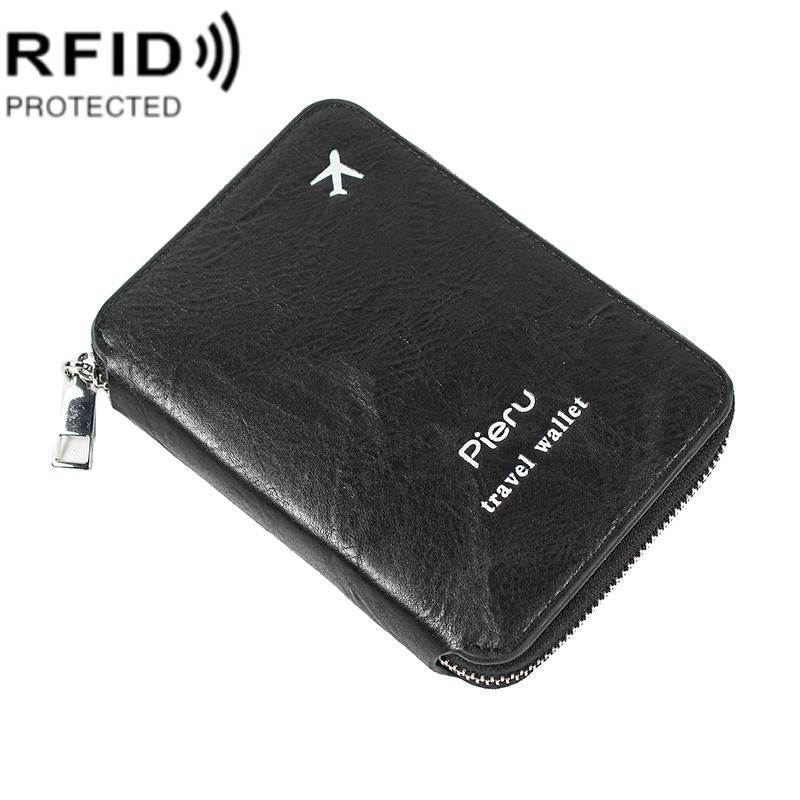 Rfid-blocking Travel Document Pouch - Coffee