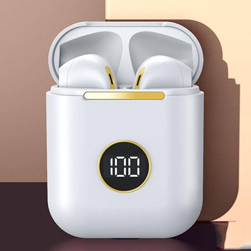 Wireless Sport Bluetooth Headphones with Led Display and Noise Reduction - Green