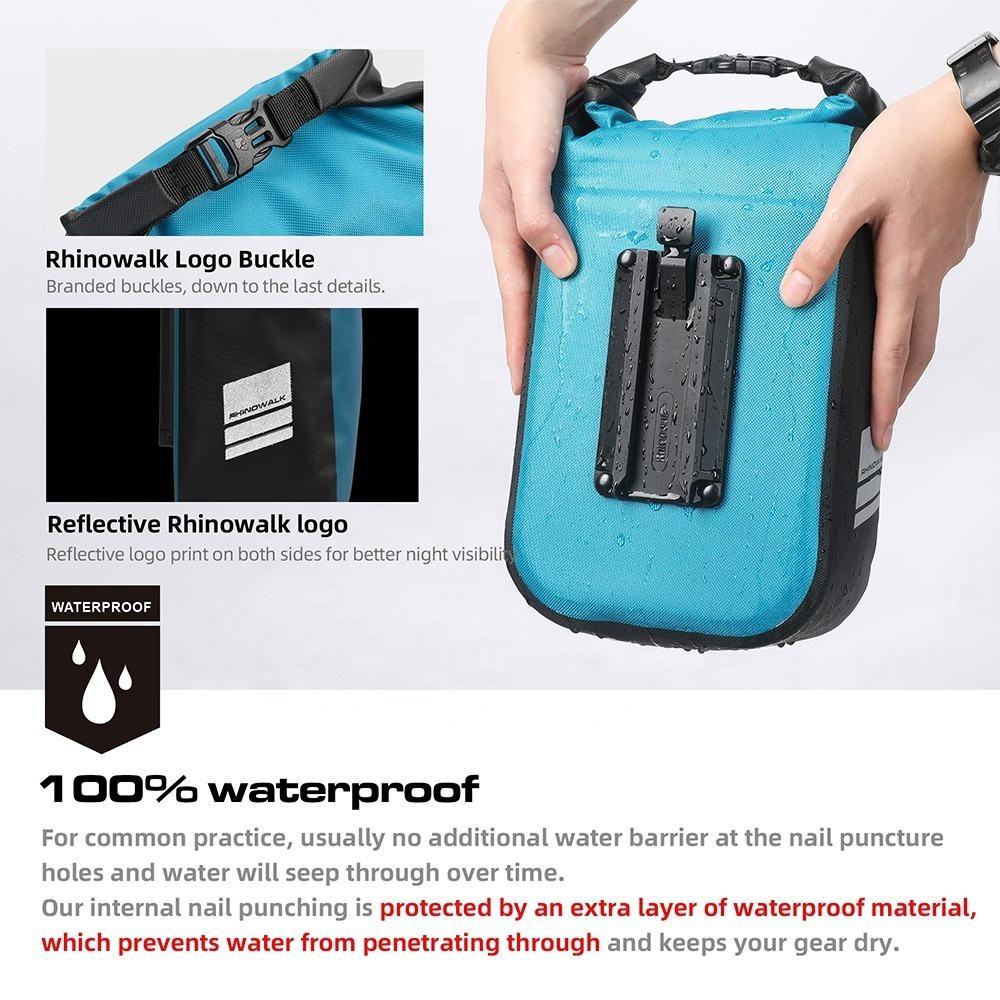 6L Waterproof Cycling Front Fork Bag - Orange Red