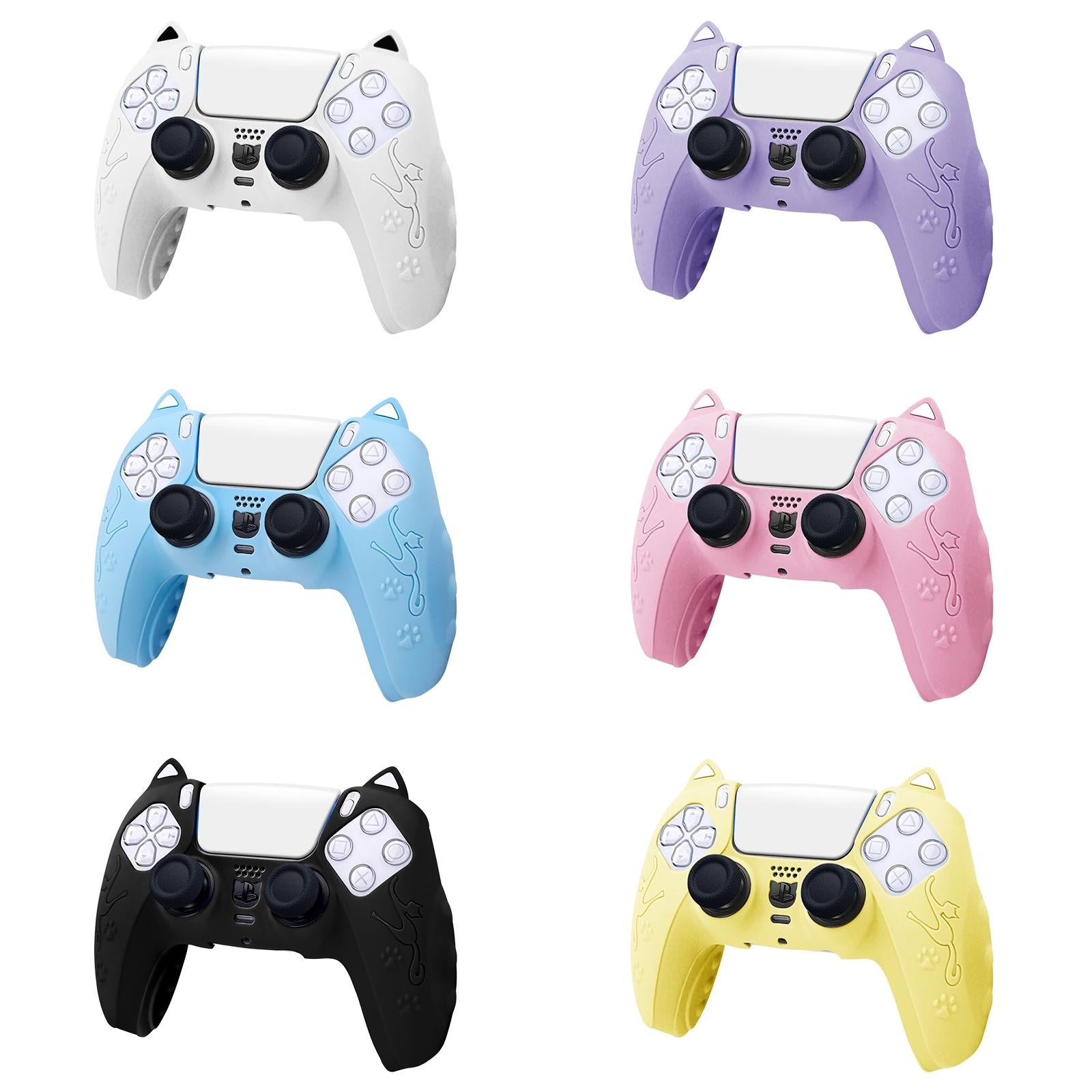 Silicone Cat Ear Gamepad Cover for Sony Ps5 - Purple