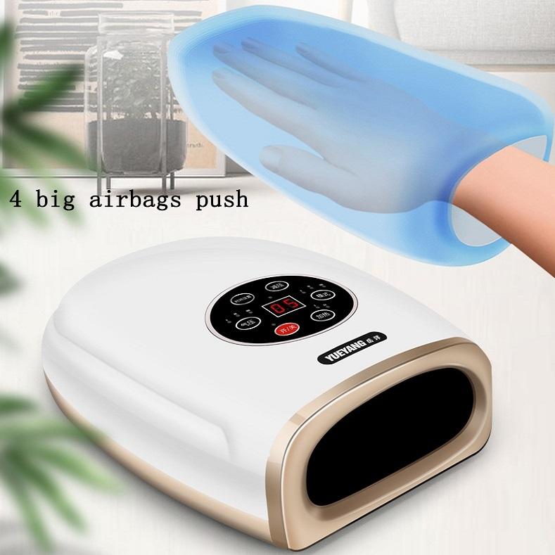 Hand Finger Joint Massager Wrist Palm Physiotherapy Mouse Meridian Acupoint Charging Amber Gold - Pearl Black