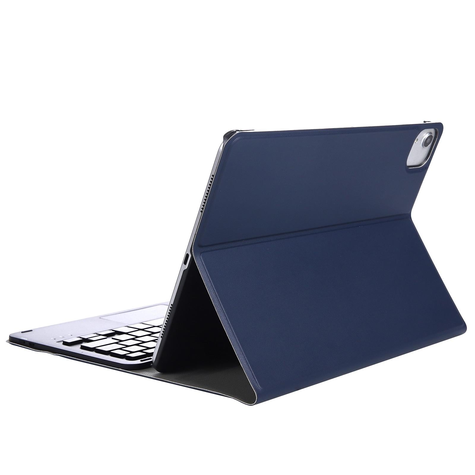 2-In-1 Bluetooth Keyboard & Leather Tablet Case For Ipad Pro 11 / Ipad Air 2020 - Dark Blue