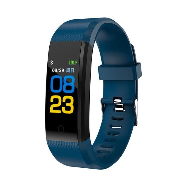 Fitness Tracker With Heart Rate And Blood Pressure Monitoring - Dark Blue