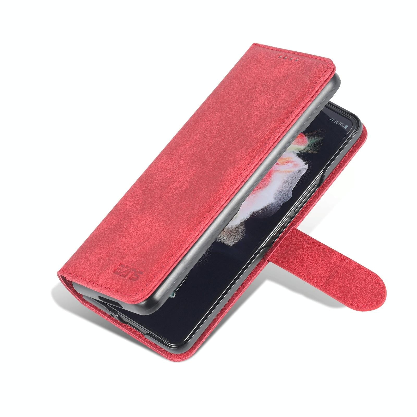 For Samsung Galaxy Z Fold4 5G Horizontal Flip Tpu Phone Case - Coffee