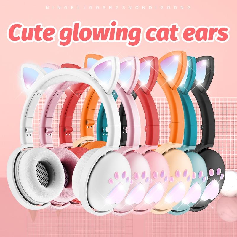 7.1 Surround Sound Cat Ear Gaming Headset With Mic - Red