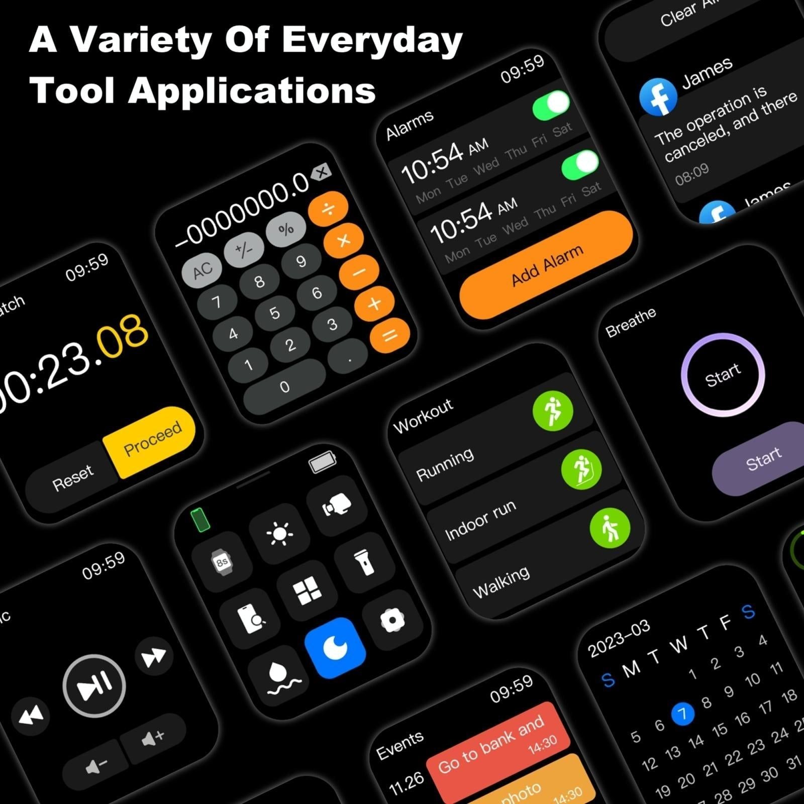 Ip67 Waterproof Smart Bracelet Bluetooth Call Fitness Tracker - Blue