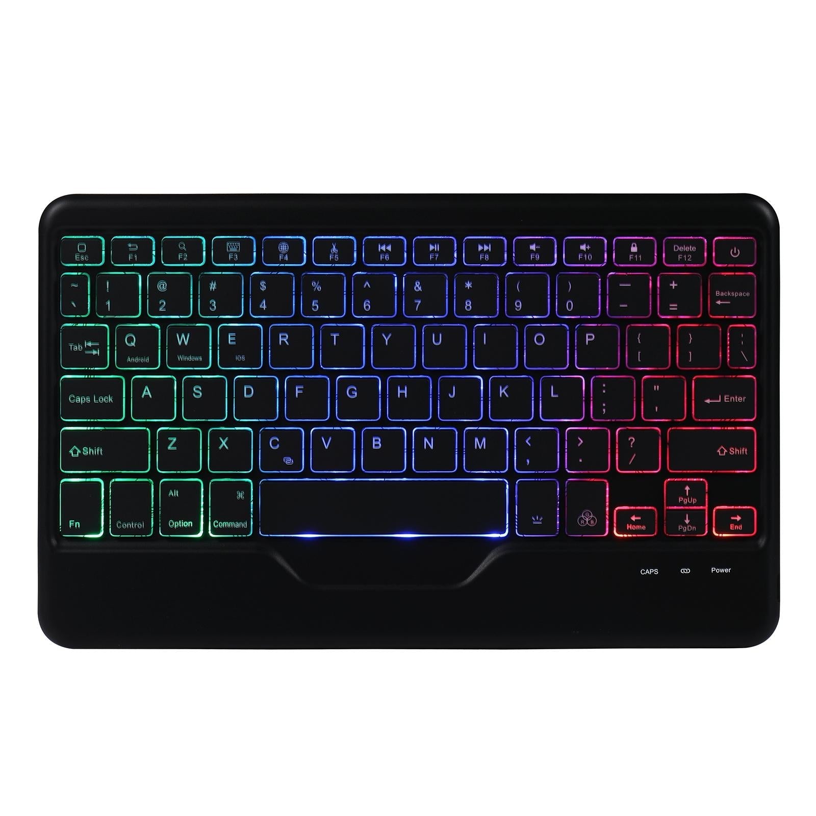 10.2 / 10.5 Inch Bluetooth Keyboard Tablet Case With Triangle Holder & Pen Slot - Gradient Blue Pink