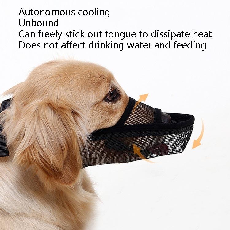 Dog Mouth Cover Anti-Bite Mesh Dog Mouth Cover Medium And Large Dogs Anti-Drop Mask Xl - Green