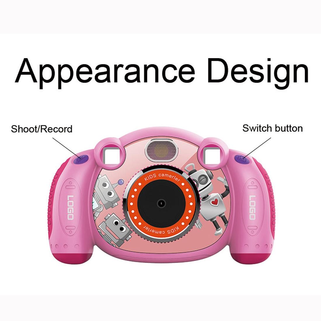 2.0 Inch Hd Screen Digital Children Camera - Pink 3mp